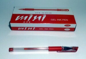 Ручка гелева MIMI GEL INK PEN червона, 12 шт