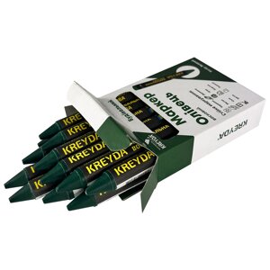 Маркер воскової маркувальної для будь-якої поверхні, зелений, 12 шт.