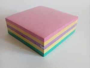 Бумага для заметок Микс, цветная, 85х85мм 300 листов, клееная