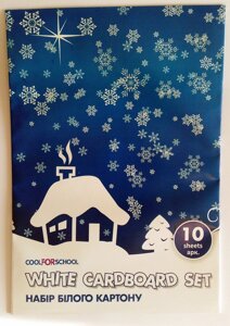 Картон білий а4, 10 листів