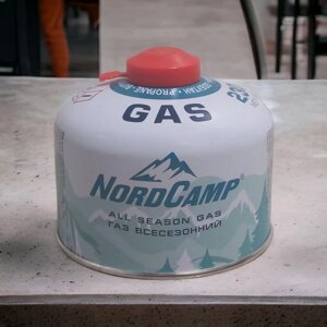 Газовий балон різьбовий 230 грам Nord Camp, балон газовий туристичний різьбовий, газовий картридж