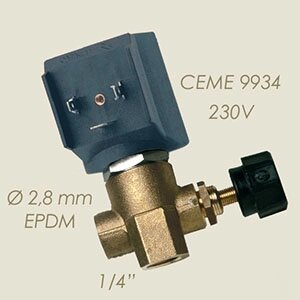 Електромагнітний клапан CEME 9934 1/4 "FF 220 в з регулюванням