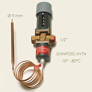Термостатичний клапан danfoss AVTA 1/2 "10 ° до 8клапан 3/4 "нормально закритий з приводом відкатної засувки