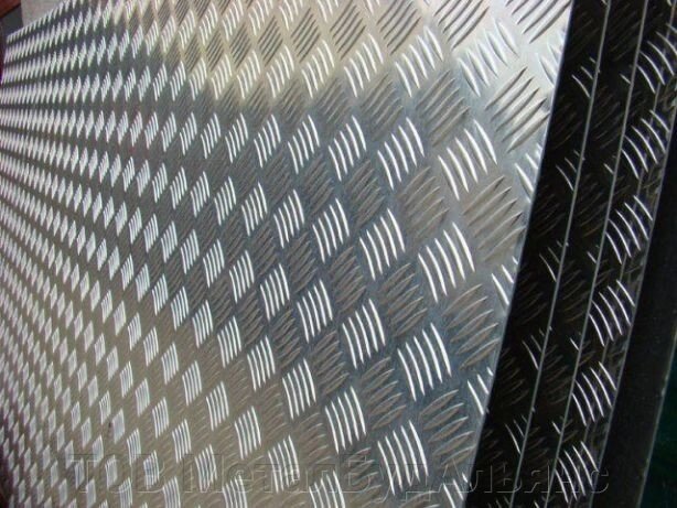 Аркуш алюмінієвий рифлений 1050 (АД0) 1,5х1000х2000 мм "Квінтет" від компанії ТОВ МеталБудАльянс - фото 1
