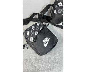 Барстека Nike, Чоловіча сумка через плече, Текстильна барсетка на два відділення, Брендова сумка