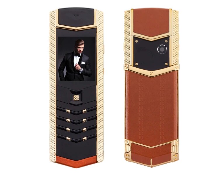 H-Mobile V1 (Hope V1) brown-gold. Vertu design від компанії Інтернет магазин Cho-po-chem - фото 1