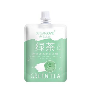 Маска для обличчя SERSANLOVE Oil Control Clear Pore Mud Mask Green Tea 100 г із екстрактом зеленого чаю