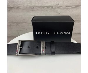 Чоловічий ремінь Tommy Hilfiger, брендовий класичний ремінь, якісний пояс із натуральної шкіри