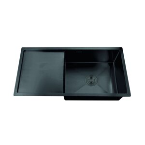 Миття Zerix ZH7844B-215 (3.0/1.0) PVD-Black із сушаркою для посуду (ZM5565)