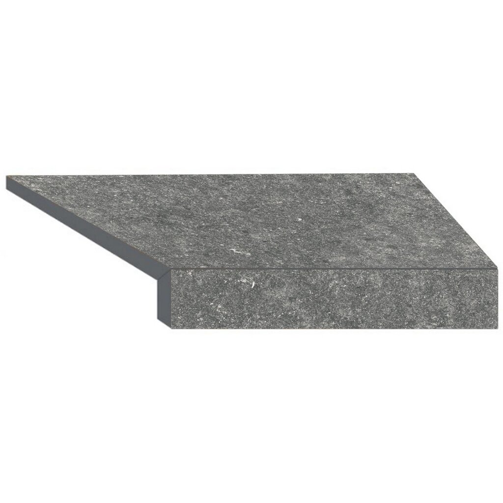 Кутовий Г-подібний елемент бортової плитки Aquaviva Stellar Grey, 600x345x50(20) мм (правий/45°) від компанії АКВА ГРУП - фото 1