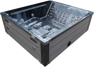 СПА-басейн Aquajoy Venice (215х190х70 см), темний опал, з динаміками та LED-підсвіткою