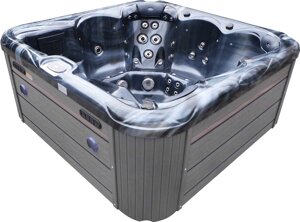 СПА-басейн Aquajoy Ibiza (200х200х89 см), темний опал, з динаміками та LED-підсвіткою