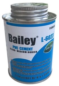 Клей для труб ПВХ Bailey L-6023 237 мл