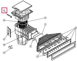 Засувка кришки X-Line для скімера Hayward X-Pro 600