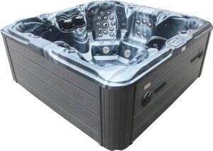 СПА-басейн Aquajoy Maldives (230х230х95 см), темний опал, з динаміками та LED-підсвіткою