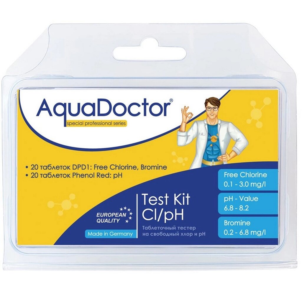 Тестер AquaDoctor Test Kit Cl / pH від компанії АКВА ГРУП - фото 1