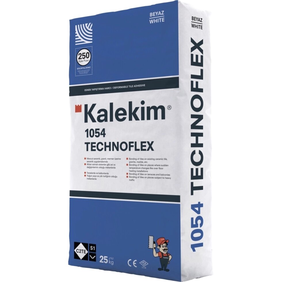 Високоеластичний клей для плитки Kalekim Technoflex 1054 (25 кг) від компанії АКВА ГРУП - фото 1