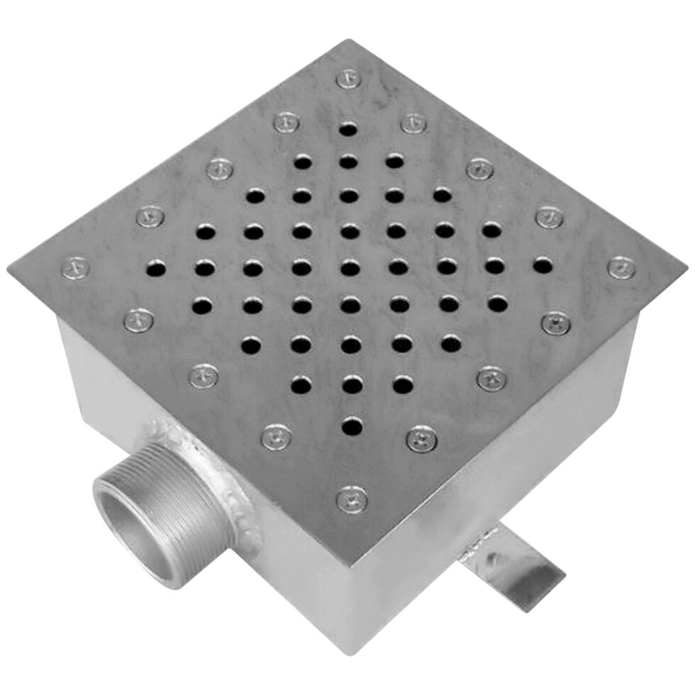 Злив донний Aquaviva AISI 304 (250х250 мм) квадратний, під бетон / лайнер від компанії АКВА ГРУП - фото 1