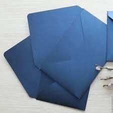 Конверты из крафт бумаги C5, 80 г/м2, синий