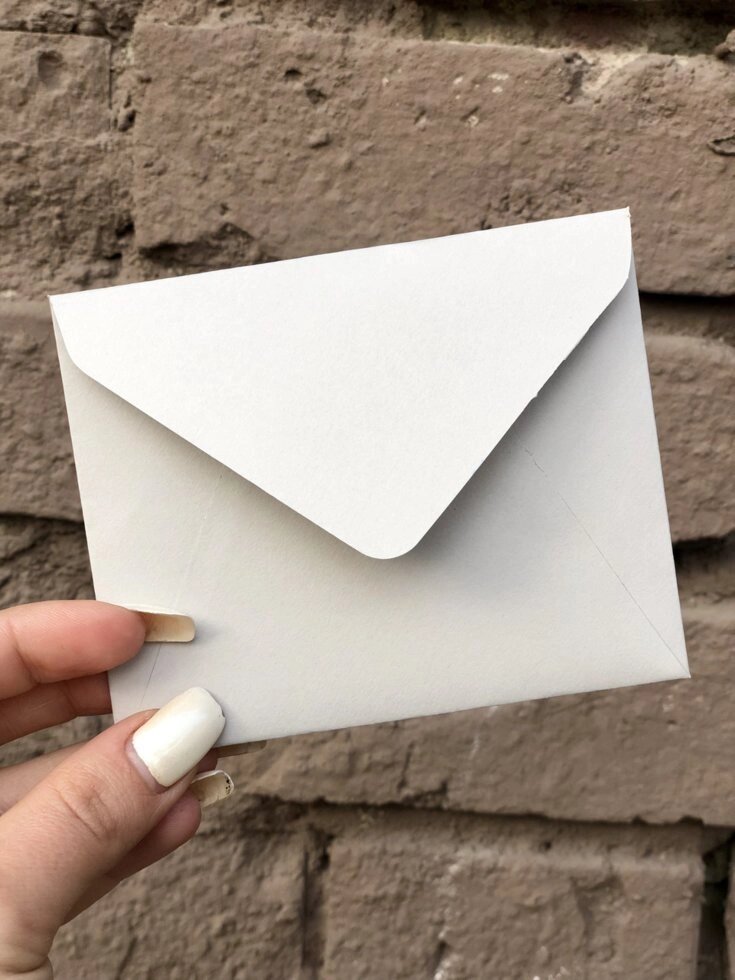 Щільний крафт конверт для пластикової карти холодний камінь - наявність