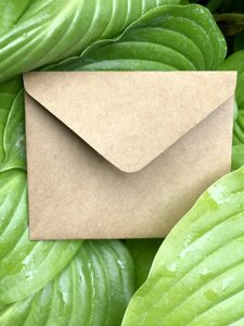 Щільний крафт конверт міні для пластикової карти коричневий