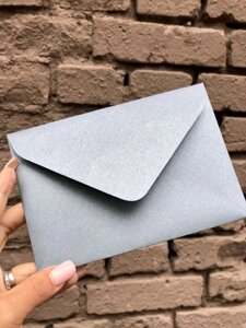 Подарунковий конверт С5 перламутровий сірий