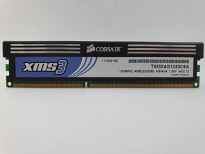 Оперативна пам'ять corsair XMS3 DDR3 2gb 1333mhz PC3-10600 (TW3x4G1333C9a) б / у