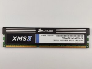 Оперативна пам'ять corsair XMS3 DDR3 2gb 1600mhz PC3-12800 (CMX4gx3M2a1600C9) refurbished"