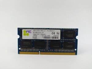 Оперативна пам'ять для ноутбука sodimm aeneon DDR3 2gb 1066mhz PC3-8500S (AEH860SD00-10F) б/в