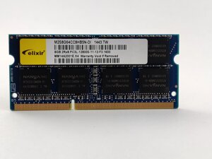 Оперативна пам'ять для ноутбука sodimm elixir DDR3l 8gb 1600mhz PC3l-12800S (M2s8G64CC8hb5N-DI) б/в