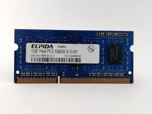 Оперативна пам'ять для ноутбука sodimm elpida DDR3 1gb 1333mhz PC3-10600S (EBJ10UE8bds0-DJ-F) б / у