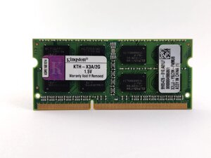 Оперативна пам'ять для ноутбука sodimm kingston DDR3 2gb 1333mhz PC3-10600S (KTH-X3a/2G) б/в