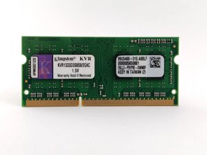 Оперативна пам'ять для ноутбука sodimm kingston DDR3 2gb 1333mhz PC3-10600S (KVR1333D3s8S9/2GKC) б/в