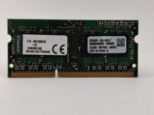 Оперативна пам'ять для ноутбука sodimm kingston DDR3 4gb 1333mhz PC3-10600S (KTA-MB1333S/4G) б/в