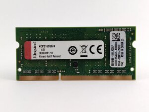 Оперативна пам'ять для ноутбука sodimm kingston DDR3 4gb 1600mhz PC3-12800S (KCP316SS8/4) б/у