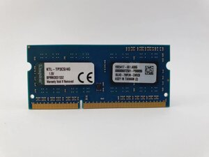 Рам Содім Кінгстон DDR3 4GB 1600 МГц PC3-12800S (KTL-TP3CS/4G) Використовується ноутбук