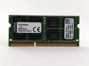 Оперативна пам'ять для ноутбука sodimm kingston DDR3 8gb 1600mhz PC3-12800S (KCP316SD8/8) б/в