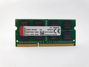 Оперативна пам'ять для ноутбука SODIMM Kingston DDR3 8Gb 1600MHz PC3-12800S (KVR16S11 / 8) Б/В