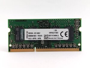 Оперативна пам'ять для ноутбука sodimm kingston DDR3l 2gb 1600mhz PC3l-12800S (KVR16LS11S6/2) б/в