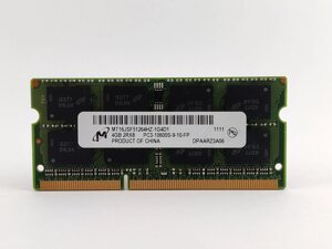 Оперативна пам'ять для ноутбука sodimm micron DDR3 4gb 1333mhz PC3-10600S (MT16JSF51264HZ-1G4d1) б/в