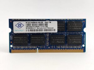 Оперативна пам'ять для ноутбука sodimm nanya DDR3 2gb 1066mhz PC3-8500S (NT2gc64B8ha1NS-BE) б/в