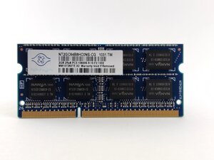 Оперативна пам'ять для ноутбука sodimm nanya DDR3 2gb 1333mhz PC3-10600S (NT2gc64B8hc0NS-CG) б/в