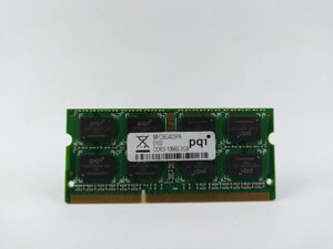 Оперативна пам'ять для ноутбука sodimm PQI DDR3 2gb 1066mhz PC3-8500S (MFCBG423PA) б/в