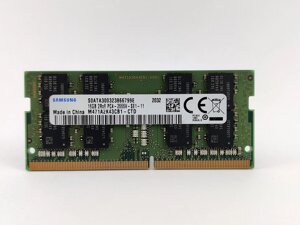 Оперативна пам'ять для ноутбука sodimm samsung DDR4 16gb PC4-2666V (M471A2k43CB1-CTD) б/в