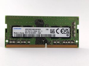 Оперативна пам'ять для ноутбука sodimm samsung DDR4 8gb PC4-3200AA (M471A1k43EB1-CWE) б / у