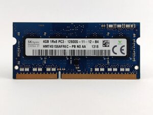 Оперативна пам'ять для ноутбука sodimm SK hynix DDR3 4gb 1600mhz PC3-12800S (HMT451S6afr8C-PB) б/в