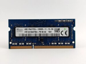 Оперативна пам'ять для ноутбука sodimm SK hynix DDR3l 4gb 1600mhz PC3l-12800S (HMT451S6afr8A-PB) б/в