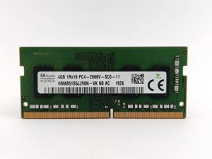 Оперативна пам'ять для ноутбука sodimm SK hynix DDR4 4gb PC4-2666V (HMA851S6jjr6N-VK) б/в