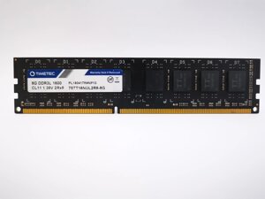 Оперативна пам'ять timetec DDR3l 8gb 1600mhz PC3l-12800U (75TT16NUL2r8-8G) б/в