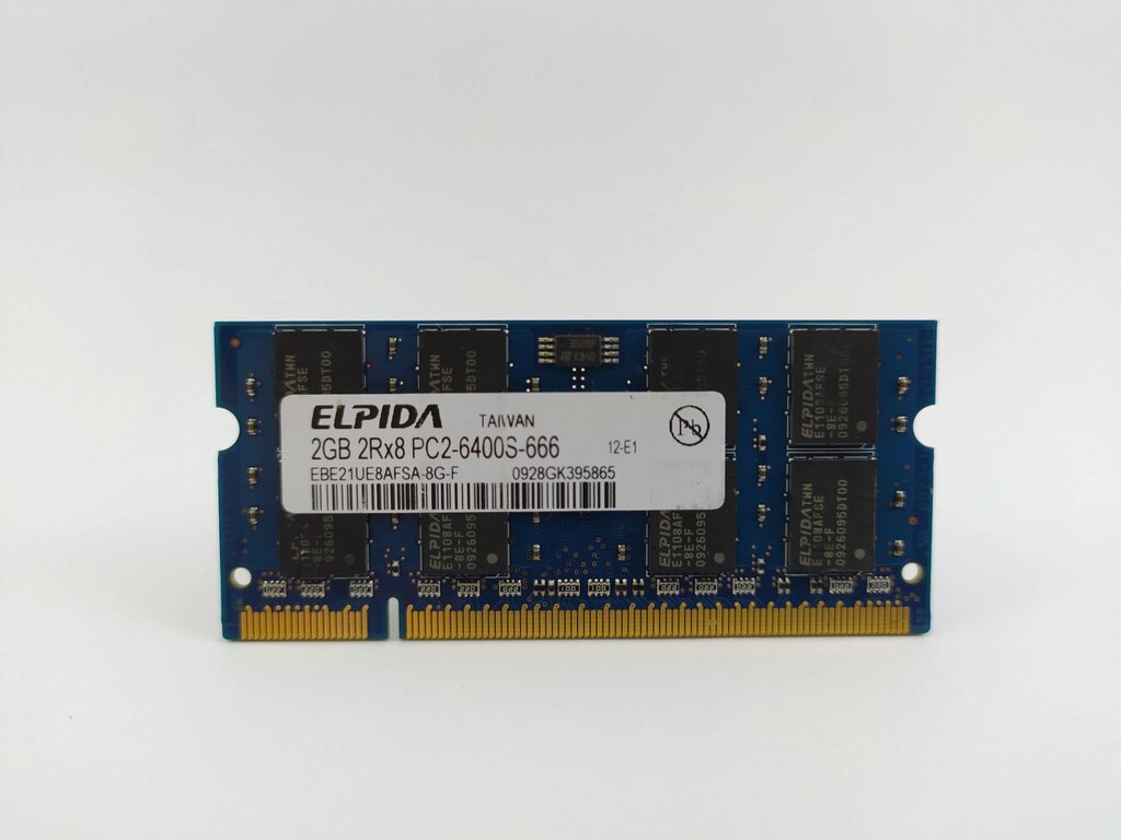 Оперативна пам&#039;ять для ноутбука sodimm elpida DDR2 2gb 800mhz PC2-6400S (EBE21UE8afsa-8G-F) б/в - доставка